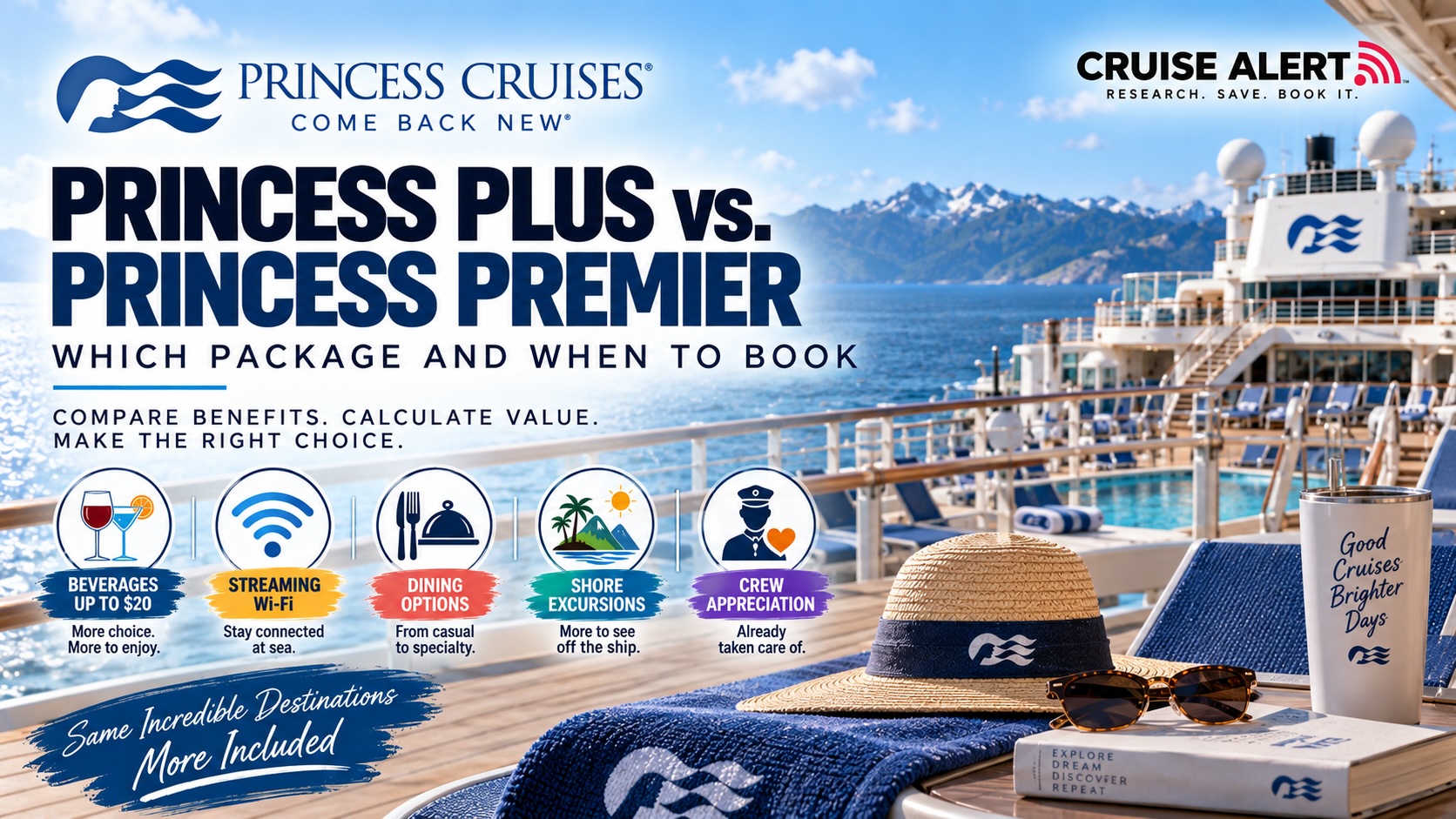 Princess Premier vs. Princess Plus for fare drops and lower prices